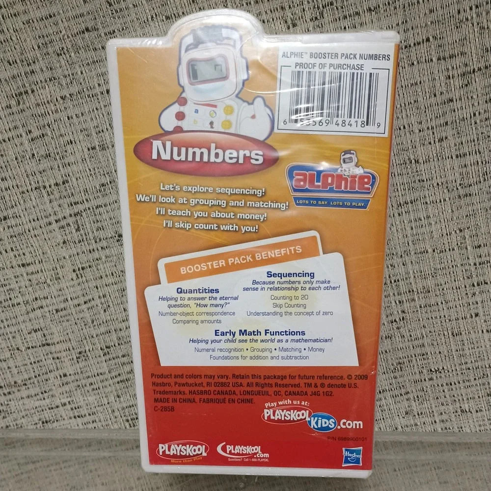 Playskool Alphie Booster Pack Numbers 25 Double Sided Cards 300+ Questions 2009